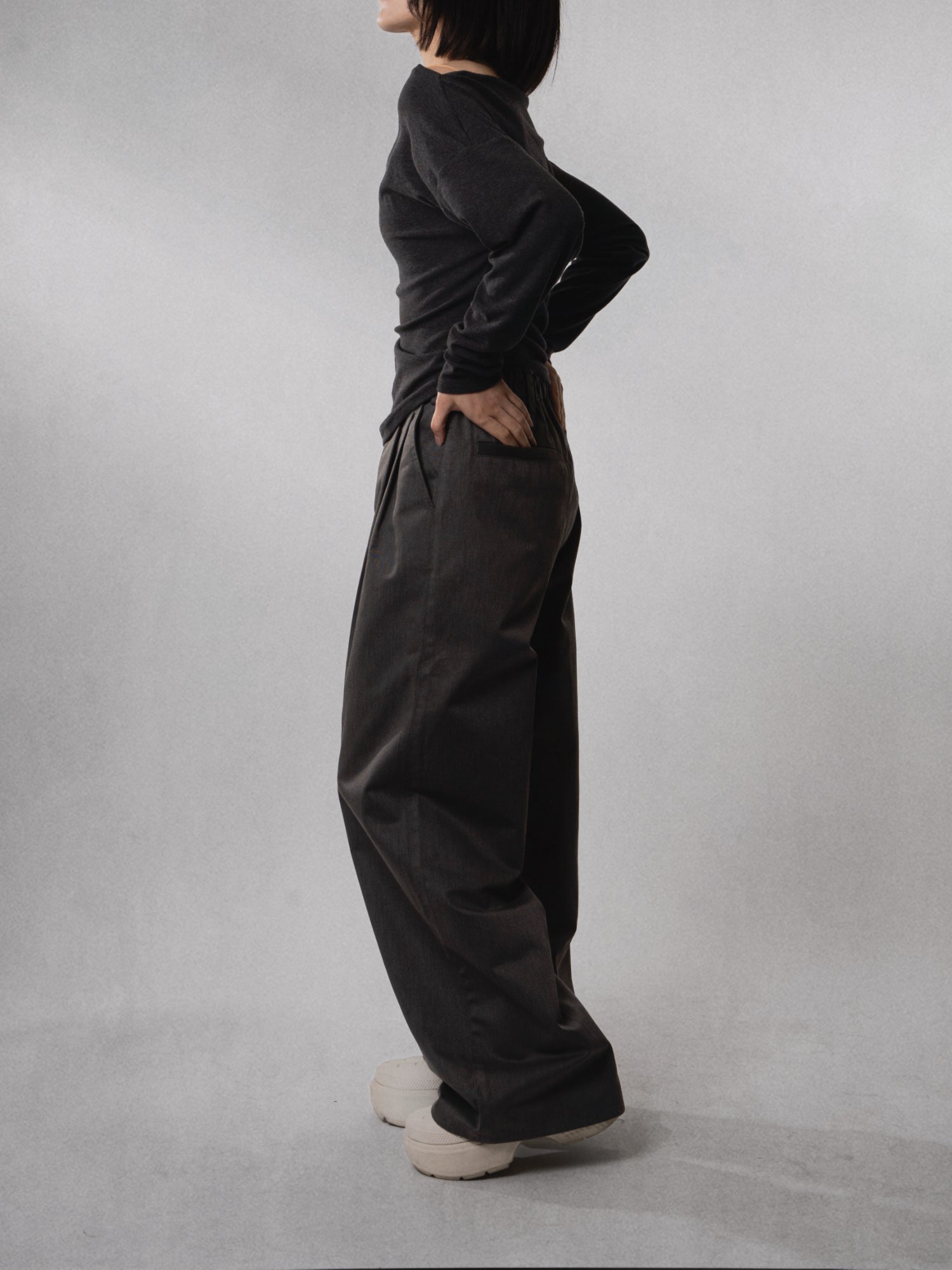 Drape Wide-Leg Trousers