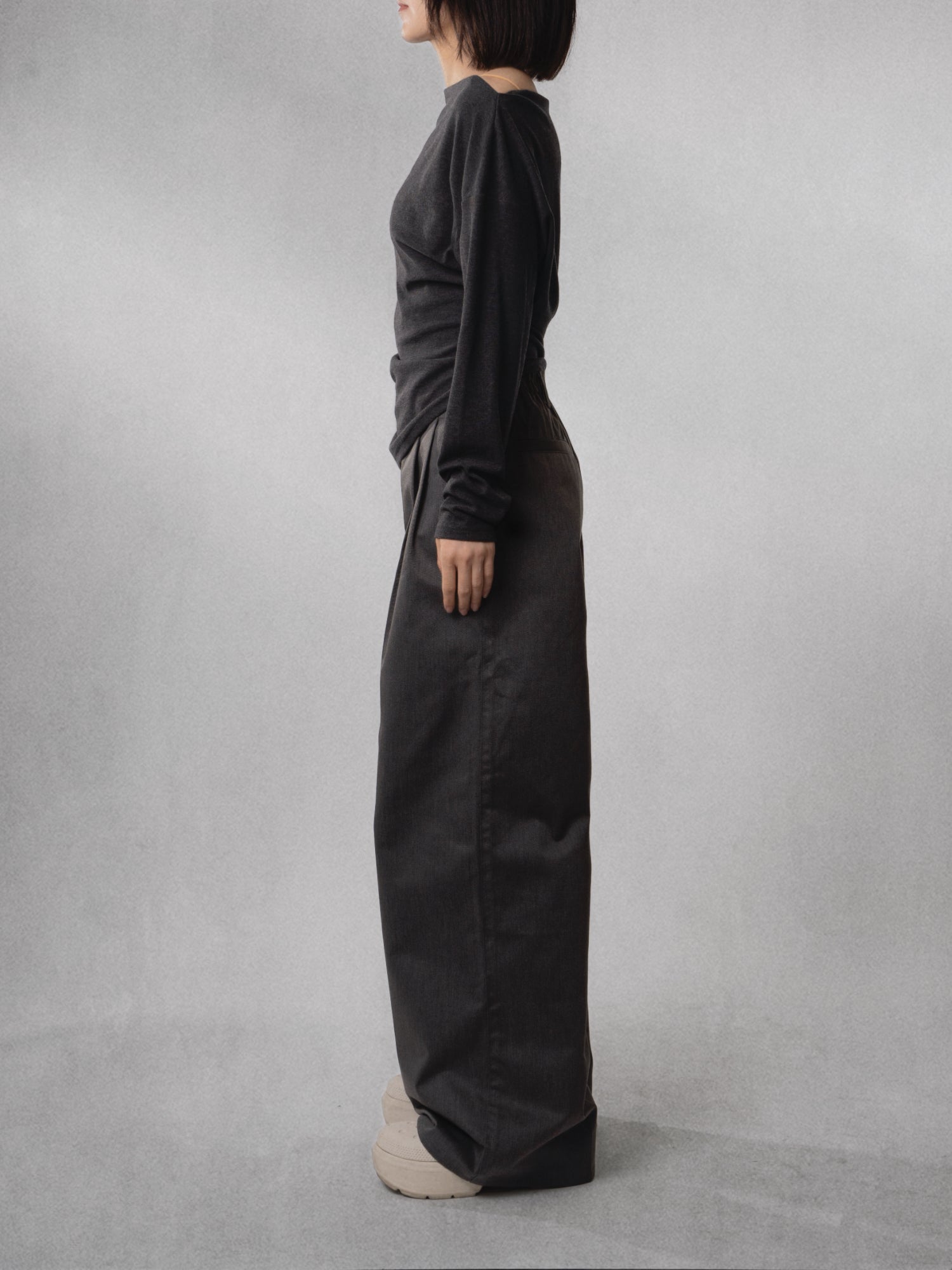 Drape Wide-Leg Trousers
