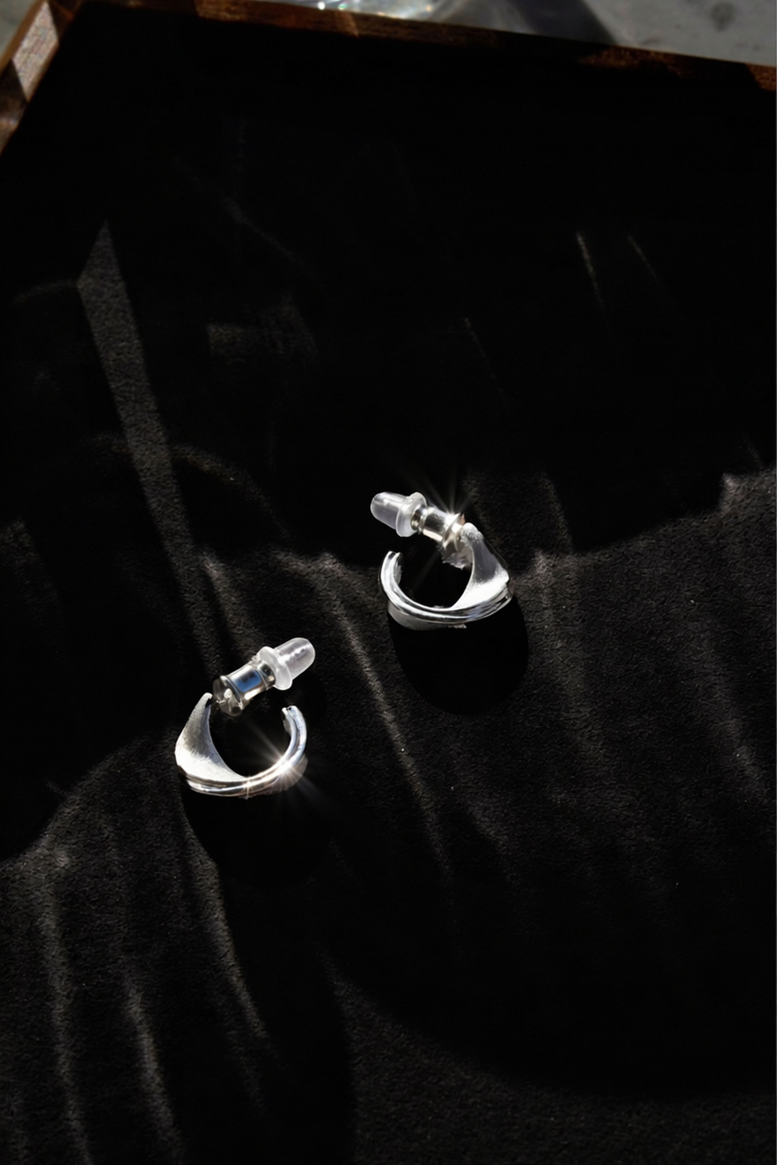 Brushed Silver Earrings