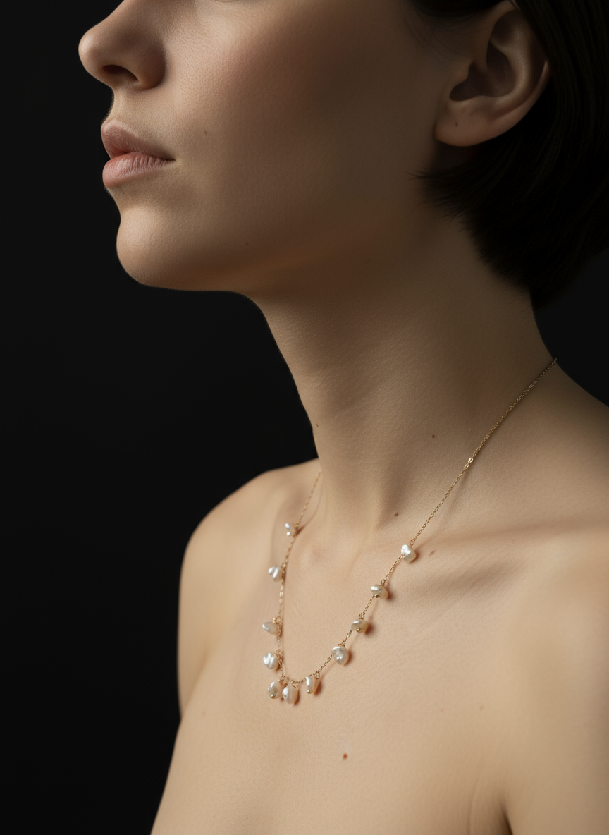 Petal Pearl Necklace