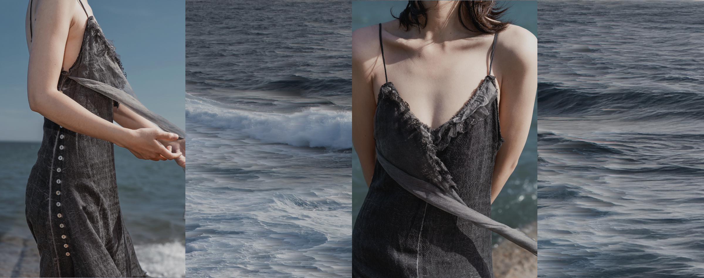 XXLSMILE Neo-East womenswear in ramie, linen and mulberry silk, modern Chinese-inspired design with subtle texture and dyeing details. 
